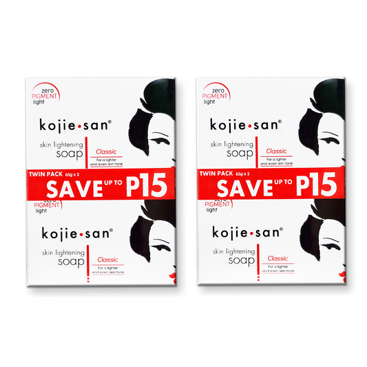Original Kojie San Skin Lightening Kojic Acid Soap 65g x 4 Bars