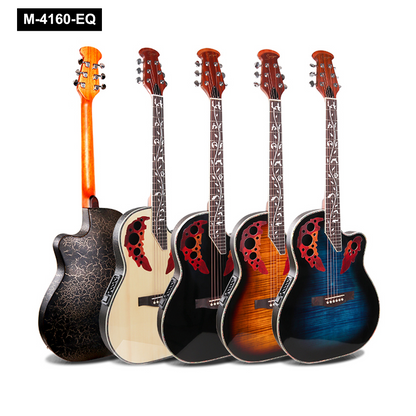 M-4160 High Quality Round Back Electric Acoustic Guitar