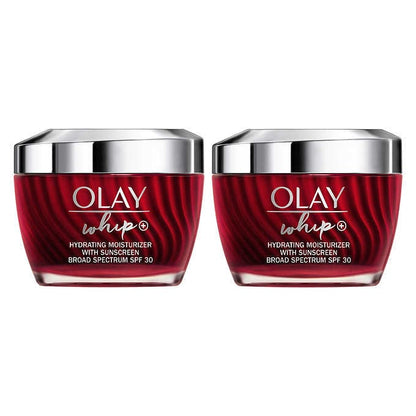 OLAY Whip Advanced Face Moisturizer, with SPF 30, 1.7 oz, 2-pack